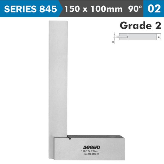 Machinist Square Wide Base 150x100mm Grade 2 Din875