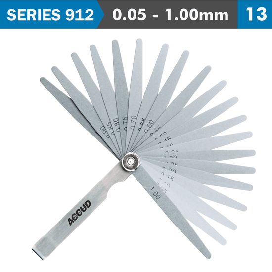 Feeler Gauge 100mm 0.05 - 1.00mm 13 Leaves Din2275