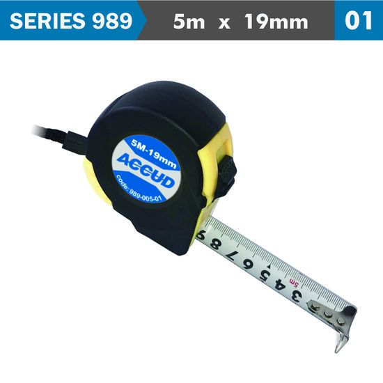 Measuring Tape 5m X 19mm 1mm Grad. Nylon Coating