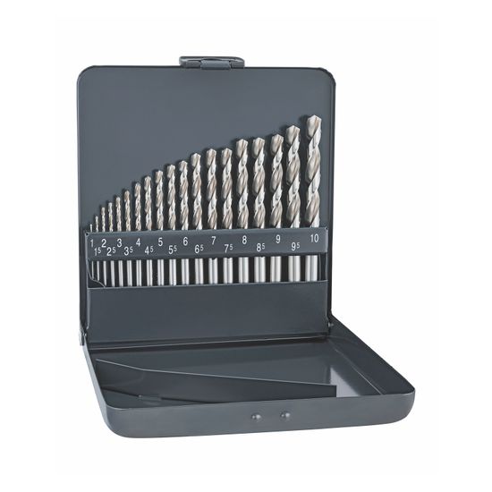 ALPEN Pro Km19 Hss-g 1 -10 X 0.5mm Metal Case 135 Split Pnt Set 19 Pcs