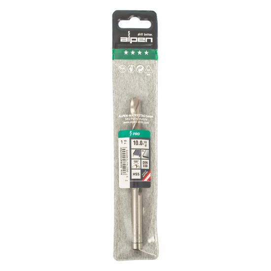 ALPEN Pro Hss 10mm Drill Din 338 Rn 135 Split Point Plastic Wallet