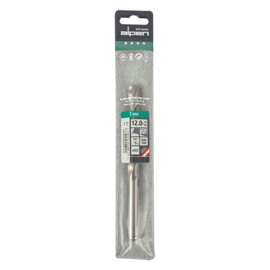 ALPEN Pro Hss 12mm Drill Din 338 Rn 135 Split Point Plastic Wallet