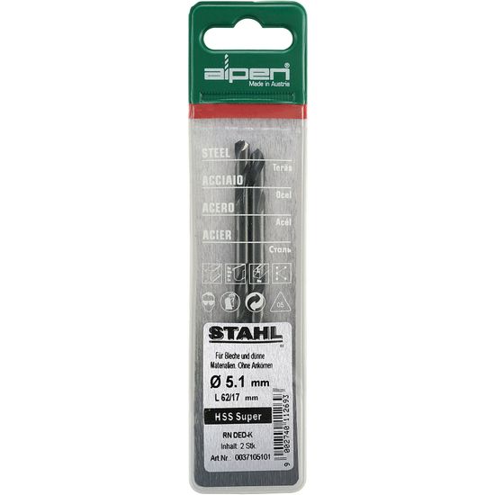Hss Super Drill Bit Double Ended 3.25mm 2/pouch