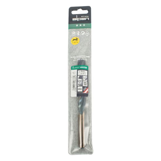Hss Sprint Master 11.5mm X1 Sleeved Din338 ALPEN Drill Bit