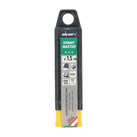 Hss Sprint Master 1.5mm 10-pack Hang Tag Din 338 ALPEN Drill Bits