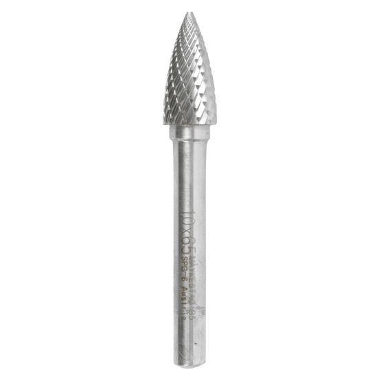 Tc Rotary Burr 10mm Arc Pointed Nose For Hard Metals