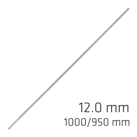 Force X 12.0 X 1000/950 Sds-plus Rebar Drill Bit X4 Cutting Edges