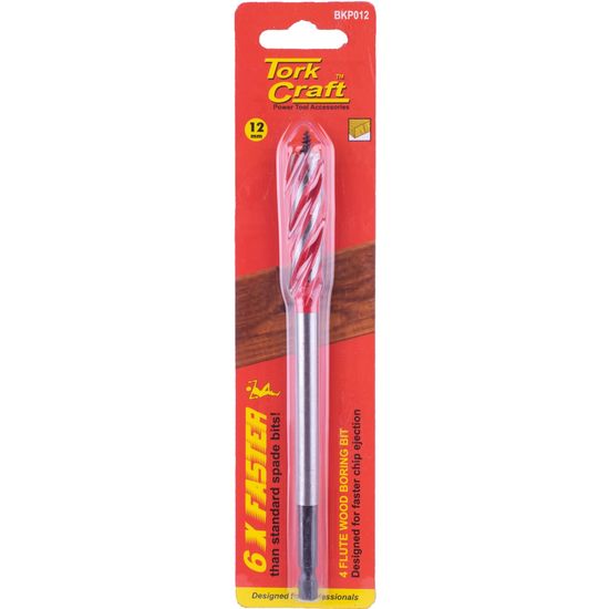 4 Flute Wood Boring Bit 12mm