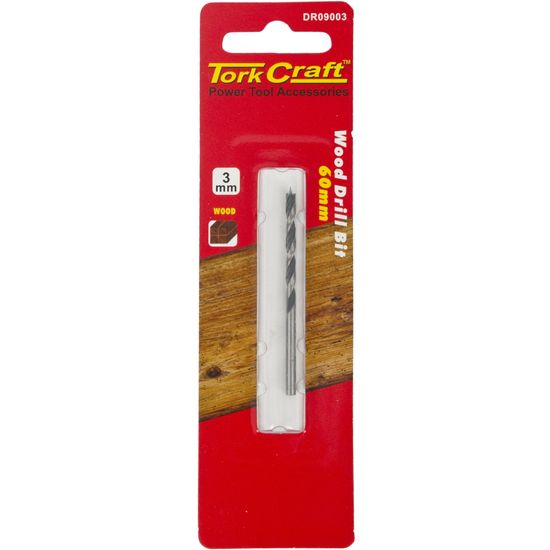 Drill Bit Wood 3.0mm X 60mm 1/card