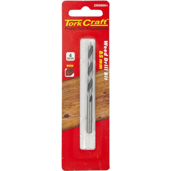 Drill Bit Wood 4.0mm X 75mm 1/card
