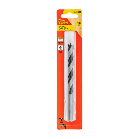 Drill Bit Wood 10.0mm X 133mm 1/card