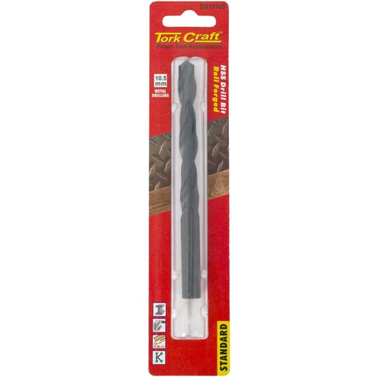 Drill Bit Hss Standard 10.5mm 1/card