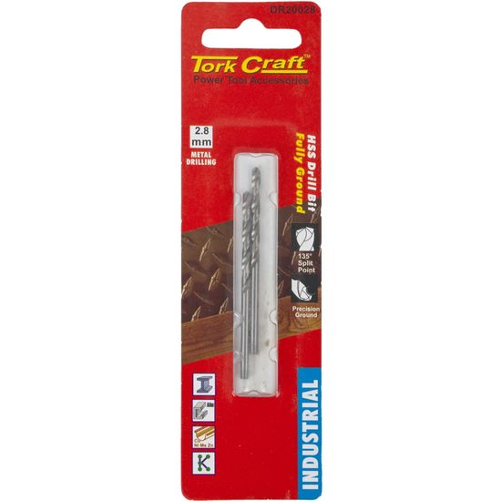 Drill Hss 2.8mm 135deg 2/card Industrial Bit