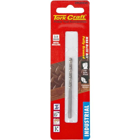 Drill Hss 3.5mm 135deg 1/card Industrial Bit