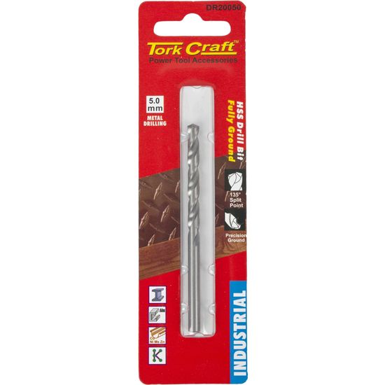 Drill Hss 5.0mm 135deg 1/card Industrial Bit