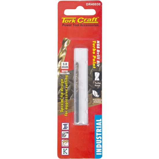 Drill Bit Hss Turbo Point 3.0mm 1/card