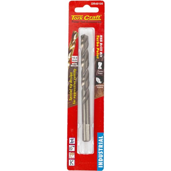 Drill Bit Hss Turbo Point 10.0mm 1/card