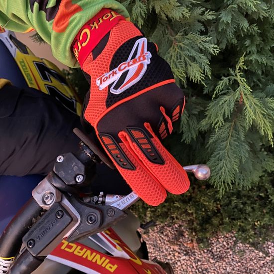 Limited Edit. Small Racing Glove Orange Syn. Leather