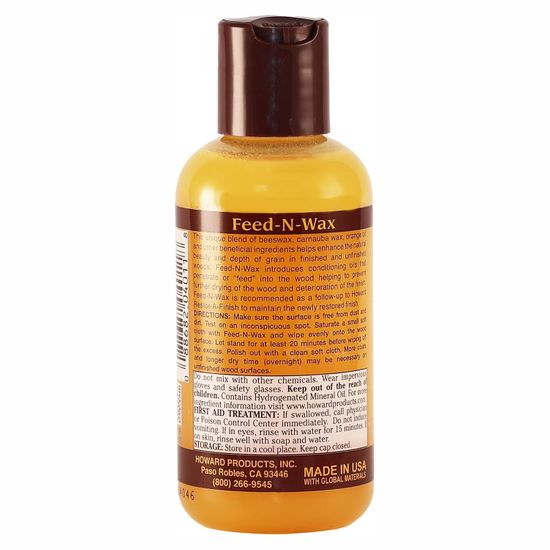 HOWARD Feed-n-wax Wood Polish & Conditioner 139 Ml