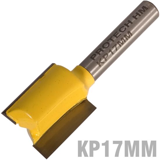 Straight Bit 17mm X 20mm Cut 2 Flute Metric 1/4' Shank