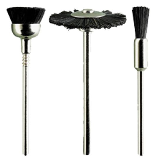 Assorted Black Bristle Brushes. 3pcs
