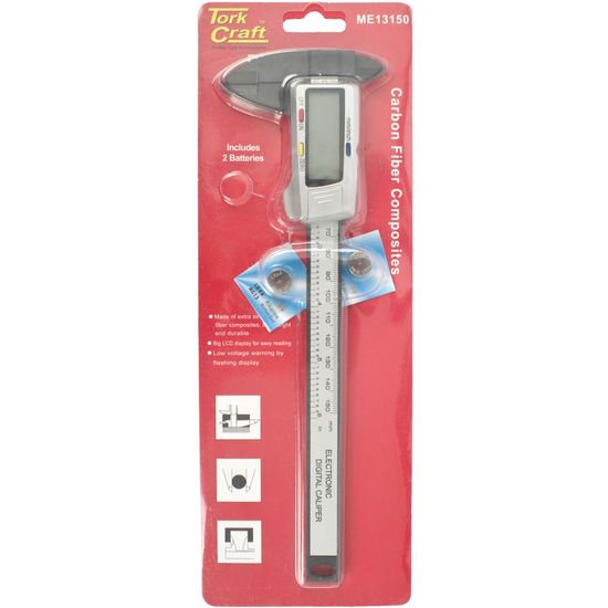 Vernier Carbon Fibre 150mm Metric / Inch Digital 0.01mm Acc.