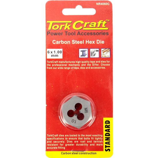 Die Carb.steel 6x1.00mm Carded