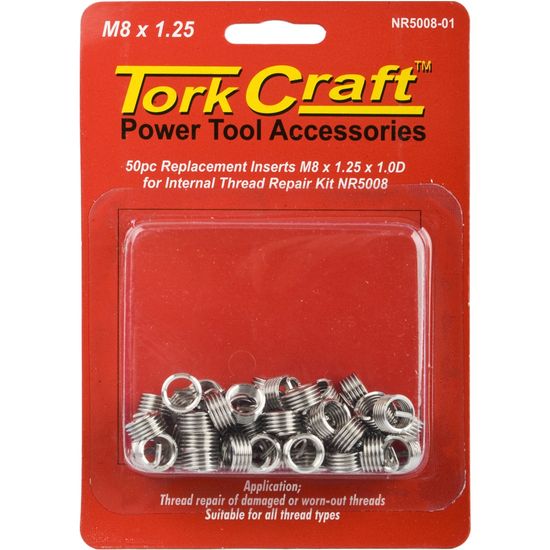 Thread Repair Kit M8 X 1.25 X 1.0d Repl. Inserts For Nr5008