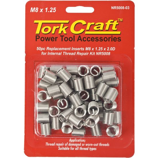Thread Repair Kit M8 X 1.25 X 2.0d Repl. Inserts For Nr5008