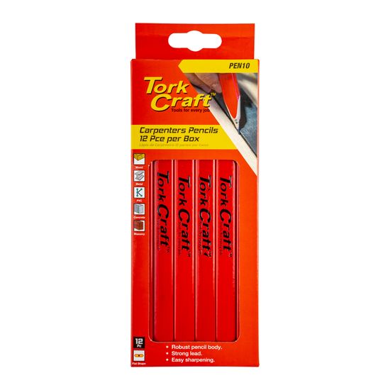 TORK CRAFT Carpenters Pencil 175mm - 12 Per Box