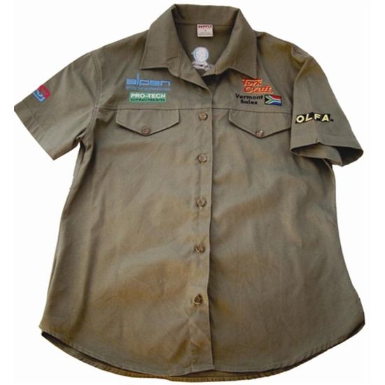 Vermont Ladies Blouse Long Sleeve Olive 2x-large
