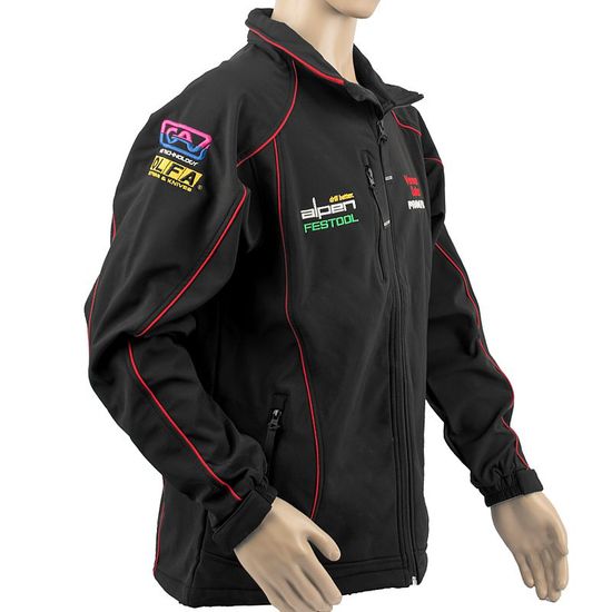 TORK CRAFT Soft Shell Jacket Black/red Small
