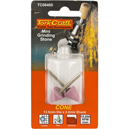Mini Grinding Stone 15.9mm Cone 3.2mm Shank