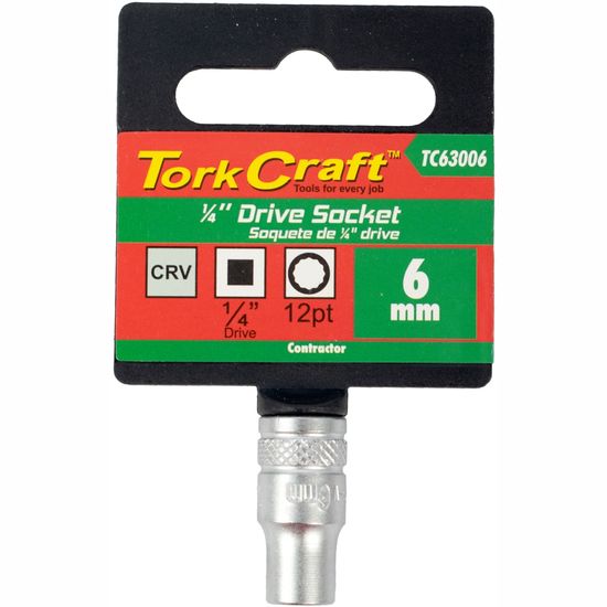 Socket 6mm 1/4' Drive Crv 12 Point