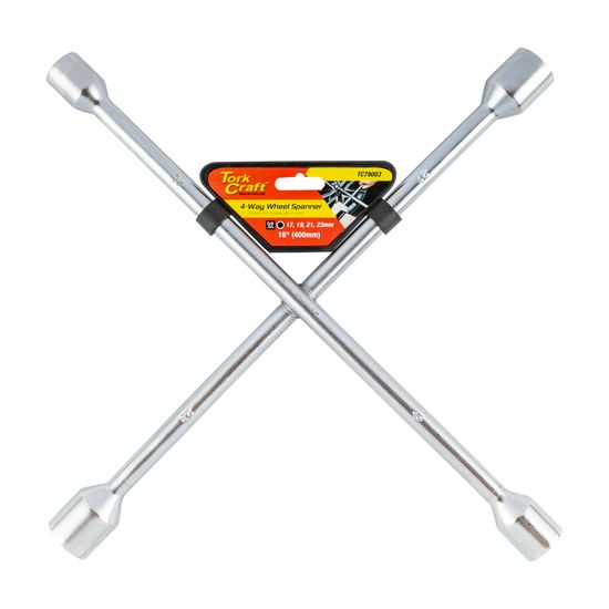 Wheel Spanner 4 Way 17/19/21/23mm 16' (400mm)