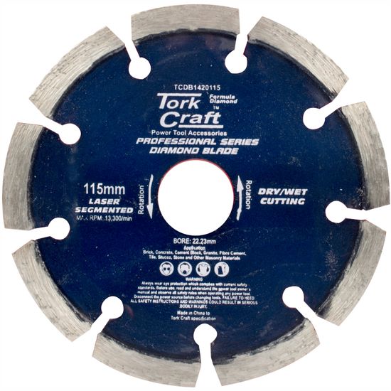 Diamond Blade 115mm Segmented Laser Industrial