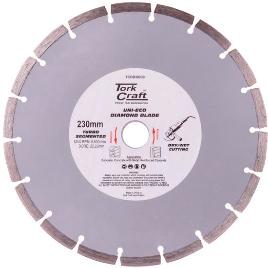 Diamond Blade Segm 230mm Reinforced Concrete