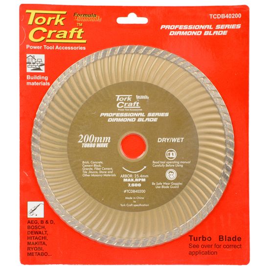 Diamond Blade 200x25.4mm Turbo
