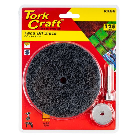 Face Off Disc And Arbor 125mm Carded For Drill