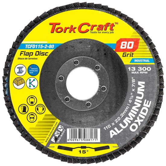 Flap Disc 115mm 15 Deg.angle 80grit A/o