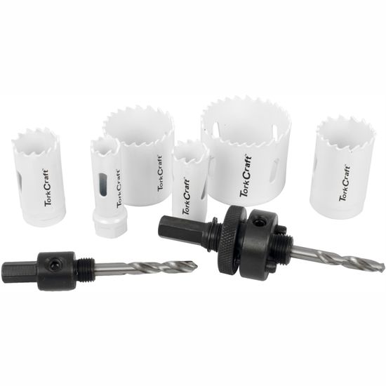 Holesaw Set 9pc In Alum Case Bi-metal 16 20 25 32 40 51mm