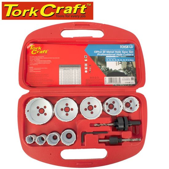 Holesaw Set 13pc In Case Bi-metal