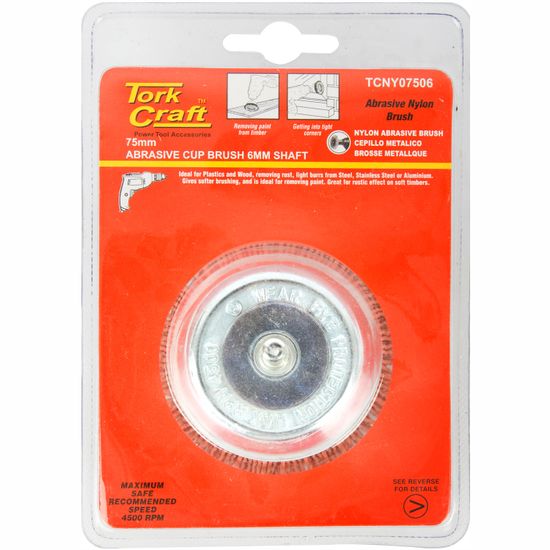 Nylon Cup Brush 75 X 6mm Tcw