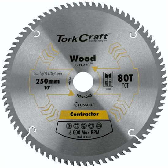 Blade Contractor 250 X 80t Atb 30/16 Circular Saw Tct