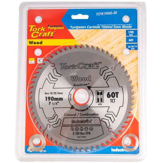 Blade Tct 190 X 60t 30/20/16 Atb Positive Profesional Industrial