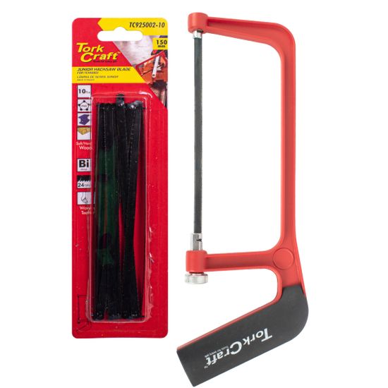 Junior Hacksaw150mm Tchs003 C/w 10pc Blades 150mm 24tpi Tc925002-10
