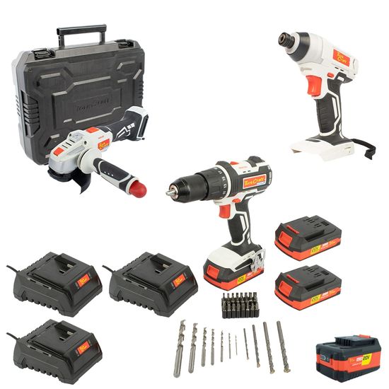 115 Angle Grinder Wth Imp Driver/imp Drill / Bat And Std Charger