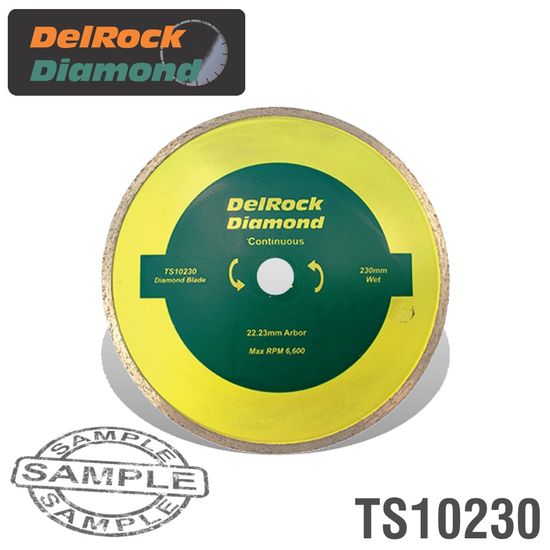 Diamond Blade 230mm Cont. Rim DELROCK