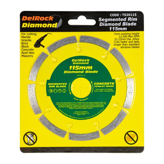 Diamond Blade 115mm Segmented DELROCK