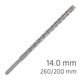Force X 14.0 X 260/200 Sds-plus Rebar Drill Bit X4 Cutting Edges